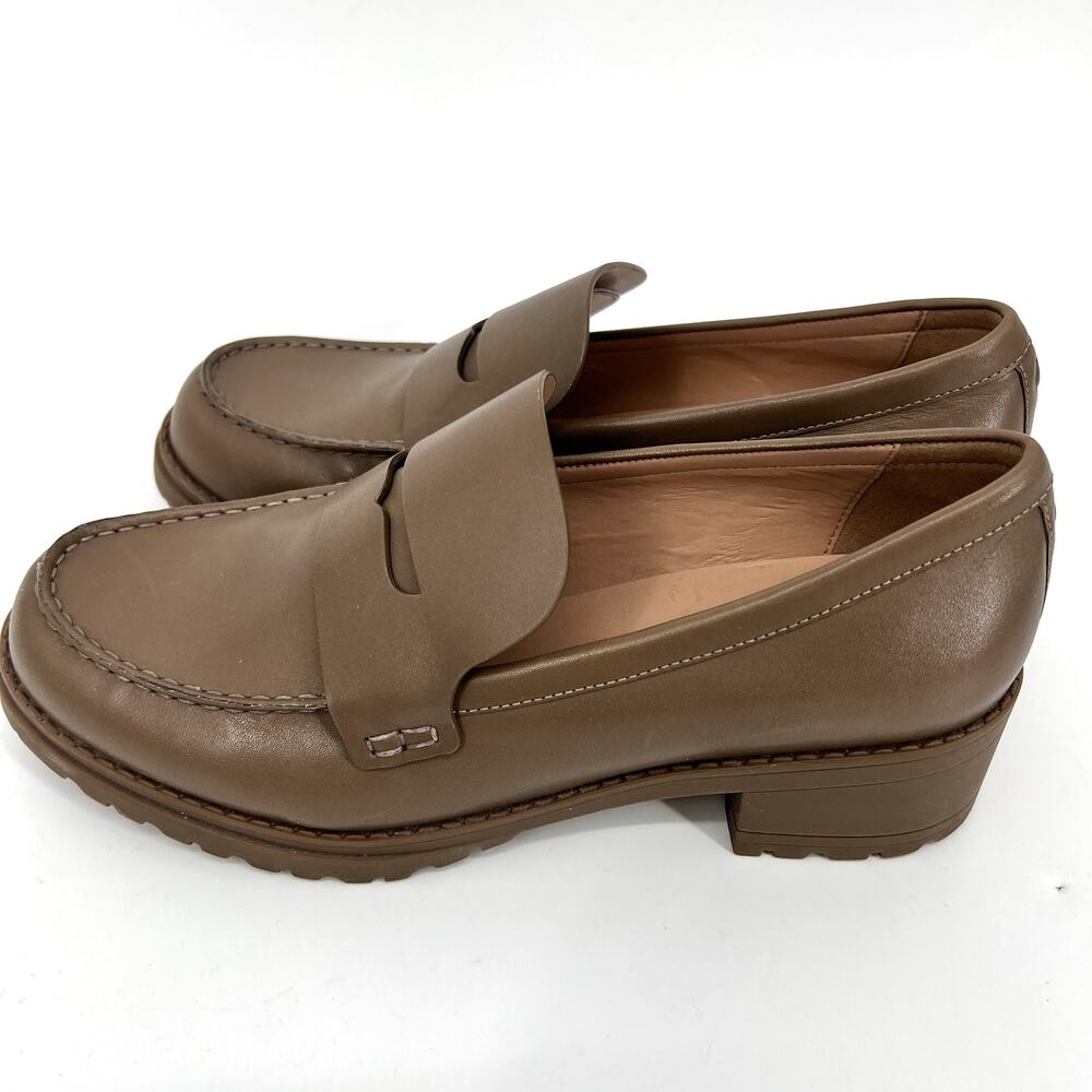 Cole Haan Womens Camea Lug Sole Slip On Loafer Irish Coffee Leather Size 9B